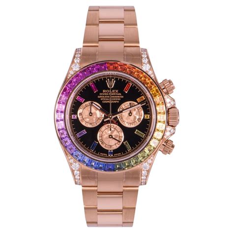 rolex with rainbow bezel|rolex daytona rainbow 116595.